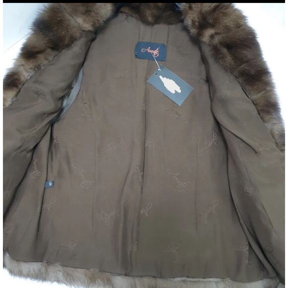 Amato Sable Fur Sleeveless Coat Jacket Size Small (42) - Picture 4 of 10